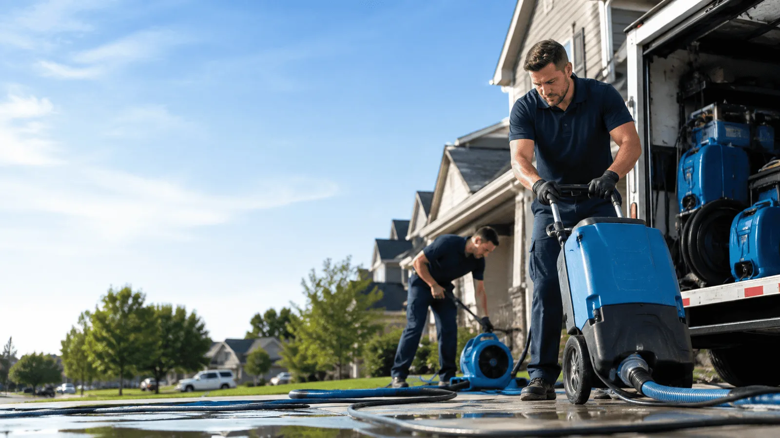 Dehumidification being performed in Lake Village, IN